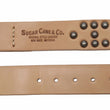 Load image into Gallery viewer, Sugar Cane Studded Belt Men's Ccasual 40mm Wide/4mm Thick Cowhide Leather Belt with Single Prong Square-Shaped Buckle SC02321 133 Beige