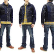 Load image into Gallery viewer, Sugar Cane Jacket Men's Mixed Denim Panel Colour Block Jean Jacket SC10701 One-Wash