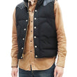 Load image into Gallery viewer, Sugar Cane Down Vest with Leather Yoke Panel Men's Winter Outerwear Vest SC15222 119 Black/Black
