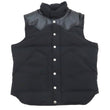 Load image into Gallery viewer, Sugar Cane Down Vest with Leather Yoke Panel Men's Winter Outerwear Vest SC15222 119 Black/Black