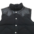 Load image into Gallery viewer, Sugar Cane Down Vest with Leather Yoke Panel Men's Winter Outerwear Vest SC15222 119 Black/Black