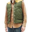 Load image into Gallery viewer, Sugar Cane Down Vest with Leather Yoke Panel Men's Winter Outerwear Vest SC15222 149 Olive/Camel