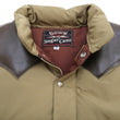 Load image into Gallery viewer, Sugar Cane Down Vest with Leather Yoke Panel Men's Winter Outerwear Vest SC15222 133 Beige/Brown