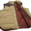 Load image into Gallery viewer, Sugar Cane Down Vest with Leather Yoke Panel Men's Winter Outerwear Vest SC15222 133 Beige/Brown