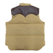Load image into Gallery viewer, Sugar Cane Down Vest with Leather Yoke Panel Men's Winter Outerwear Vest SC15222 133 Beige/Brown