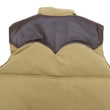 Load image into Gallery viewer, Sugar Cane Down Vest with Leather Yoke Panel Men's Winter Outerwear Vest SC15222 133 Beige/Brown