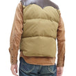 Load image into Gallery viewer, Sugar Cane Down Vest with Leather Yoke Panel Men's Winter Outerwear Vest SC15222 133 Beige/Brown