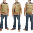 Load image into Gallery viewer, Sugar Cane Down Vest with Leather Yoke Panel Men's Winter Outerwear Vest SC15222 133 Beige/Brown