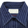 Load image into Gallery viewer, Sugar Cane Men's Indigo Wabash Stripe Work Shirt Long Sleeve Button Up Shirt SC25551A