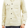 Load image into Gallery viewer, Sugar Cane Men's Ecru Colour Wabash Stripe Work Shirt Long Sleeve Shirt SC27076