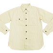 Load image into Gallery viewer, Sugar Cane Men's Ecru Colour Wabash Stripe Work Shirt Long Sleeve Shirt SC27076