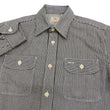 Load image into Gallery viewer, Sugar Cane Hickory Stripe Work Shirt Men's Casual Long Sleeve Button Up Shirt SC27853 Black