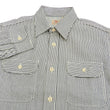 Load image into Gallery viewer, Sugar Cane Hickory Stripe Work Shirt Men's Casual Long Sleeve Button Up Shirt SC27853 Off-White