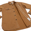 Load image into Gallery viewer, Sugar Cane Shirt Men's Brown Color Wabash Stripe Long Sleeve Work Shirt SC28516