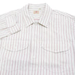 Load image into Gallery viewer, Sugar Cane Shirt Men's Vertical Striped Long Sleeve Button Up Shirt Coke Stripe Work Shirt SC28652 105 Off-White