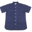 Load image into Gallery viewer, Sugar Cane Men's Indigo Wabash Stripe Work Shirt Short Sleeve Button Up Shirt SC36267A