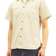 Load image into Gallery viewer, Sugar Cane Men's Ecru Colour Wabash Stripe Work Shirt Short Sleeve Button Up Shirt SC37275