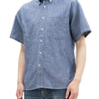 Load image into Gallery viewer, Sugar Cane Plain Chambray Shirt Men's Relaxed Fit Button-Down Collar Short Sleeve Casual Shirt SC38903 421 Blue One-Wash