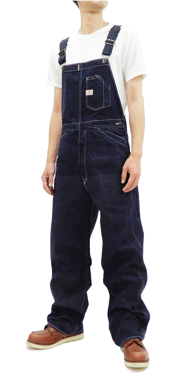 Sugar Cane Overall Men's 11 Oz. Blue Denim Bib Overalls Toyo