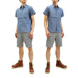 Load image into Gallery viewer, Sugar Cane Shorts Men's Casual Stylish 11 Oz. Hickory Stripe Painters Shorts SC51842