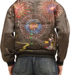 Load image into Gallery viewer, Hanatabi Gakudan Men's Japanese Souvenir Jacket Japanese Fireworks Sukajan Script SKJ-142