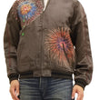 Load image into Gallery viewer, Hanatabi Gakudan Men's Japanese Souvenir Jacket Japanese Fireworks Sukajan Script SKJ-142