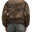 Load image into Gallery viewer, Hanatabi Gakudan Men's Japanese Souvenir Jacket Hawk and Tiger Sukajan Script SKJ-146
