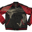 Load image into Gallery viewer, Hanatabi Gakudan Men's Japanese Souvenir Jacket Hawk and Tiger Sukajan Script SKJ-146