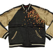 Load image into Gallery viewer, Hanatabi Gakudan Men's Japanese Souvenir Jacket Owl and Autumn Leaves Sukajan Script SKJ-179