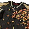 Load image into Gallery viewer, Hanatabi Gakudan Men's Japanese Souvenir Jacket Owl and Autumn Leaves Sukajan Script SKJ-179