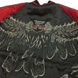 Load image into Gallery viewer, Hanatabi Gakudan Men's Japanese Souvenir Jacket Owl and Autumn Leaves Sukajan Script SKJ-179