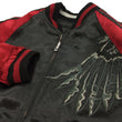 Load image into Gallery viewer, Hanatabi Gakudan Men's Japanese Souvenir Jacket Owl and Autumn Leaves Sukajan Script SKJ-179