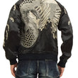 Load image into Gallery viewer, Hanatabi Gakudan Men's Japanese Souvenir Jacket Japanese Phoenix Sukajan Script SKJ-71R