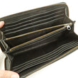 Load image into Gallery viewer, Script Hanatabi Gakudan Men's Casual Embroidered Leather Long Wallet SLWL-501 Black
