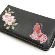Load image into Gallery viewer, Script Hanatabi Gakudan Men's Casual Embroidered Leather Long Wallet SLWL-503 Black