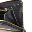 Load image into Gallery viewer, Script Hanatabi Gakudan Men's Casual Embroidered Leather Long Wallet SLWL-503 Black