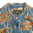 Load image into Gallery viewer, Studio D'artisan Men's Hawaiian Shirt Angelfish Rayon Short Sleeve Aloha shirt SP-050 Blue
