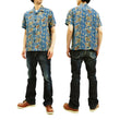 Load image into Gallery viewer, Studio D'artisan Men's Hawaiian Shirt Angelfish Rayon Short Sleeve Aloha shirt SP-050 Blue