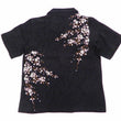 Load image into Gallery viewer, Hanatabi Gakudan Men's S/S Jacquard Shirt with Japanese Art Embroidery SS-001 Black