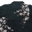 Load image into Gallery viewer, Hanatabi Gakudan Men's S/S Jacquard Shirt with Japanese Art Embroidery SS-001 Black