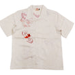 Load image into Gallery viewer, Hanatabi Gakudan Men's S/S Jacquard Shirt with Japanese Art Embroidery SS-002 Off-white