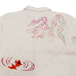 Load image into Gallery viewer, Hanatabi Gakudan Men's S/S Jacquard Shirt with Japanese Art Embroidery SS-002 Off-white