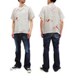 Load image into Gallery viewer, Hanatabi Gakudan Men's S/S Jacquard Shirt with Japanese Art Embroidery SS-002 Off-white