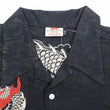 Load image into Gallery viewer, Hanatabi Gakudan Men's S/S Jacquard Shirt with Japanese Art Embroidery SS-003 Black