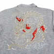 Load image into Gallery viewer, Hanatabi Gakudan Men's S/S Jacquard Shirt with Japanese Art Embroidery SS-003 Gray