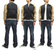 Load image into Gallery viewer, Hanatabi Gakudan Men's Japanese Souvenir Jacket Japanese Dragon Sukajan Script SSJ-001