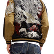Load image into Gallery viewer, Hanatabi Gakudan Men's Japanese Souvenir Jacket Japanese Phoenixn Sukajan Script SSJ-004