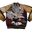 Load image into Gallery viewer, Hanatabi Gakudan Men's Japanese Souvenir Jacket Japanese Phoenixn Sukajan Script SSJ-004