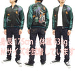 Load image into Gallery viewer, Hanatabi Gakudan Men's Japanese Souvenir Jacket Maiko Sukajan Script SSJ-007