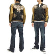 Load image into Gallery viewer, Hanatabi Gakudan Men's Japanese Souvenir Jacket Japanese Owl Sukajan Script SSJ-009